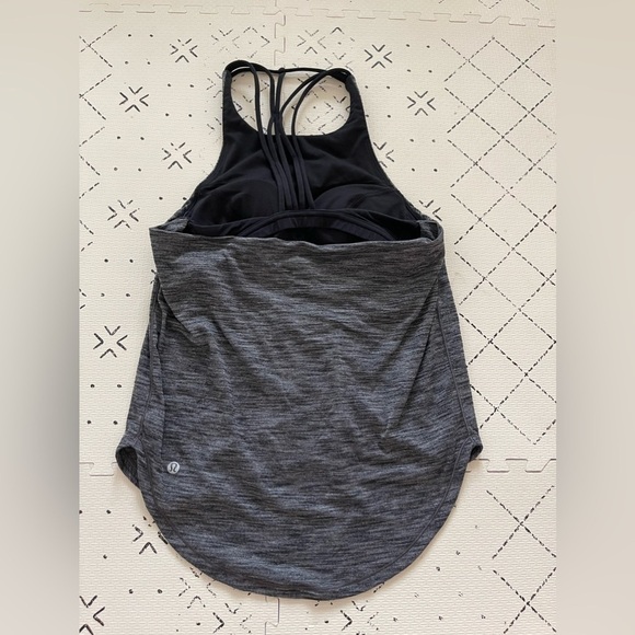 Lululemon Raise The Barre Tank‎ Heathered Black size 2 - Picture 8 of 10